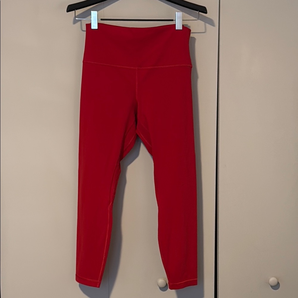 Lululemon Athletica Bold Red Leggings Size 10